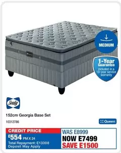 Sealy - 152cm Georgia Base Set 10312786