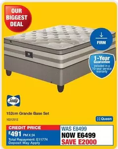 Sealy - 152cm Grande Base Set