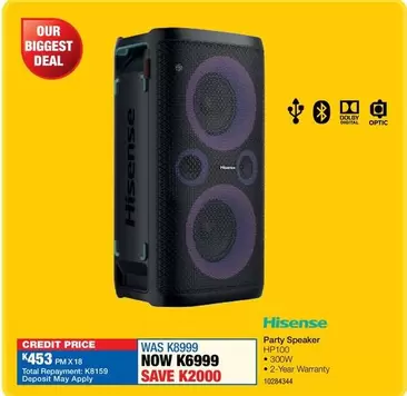 Hisense - Party Speaker HP100