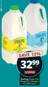 Darling - Fresh Full Cream/2% Medium Fat Milk
