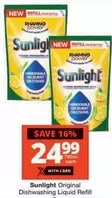 Sunlight - Original Dishwashing Liquid Refill
