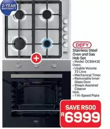 Defy - Stainless Steel Oven and Gas Hob Set