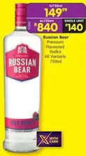 Russian Bear - Premium Flavoured Vodka