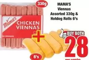 Mama's - Chicken Viennas & Hotdog Rolls
