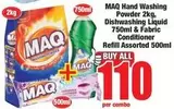 MAQ - Hand Washing Powder, Dishwashing Liquid & Fabric Conditioner Refill