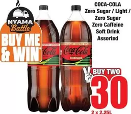 Coca cola - Zero Sugar / Light / Zero Sugar Zero Caffeine Soft Drink