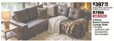 Total - 3-Piece Detroit Corner Lounge Suite