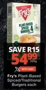 Fry's - Plant-Based Spiced Burgers