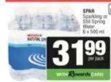 Spar - kling or Still Spring Water