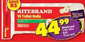 Ritebrand - 10 Toilet Rolls