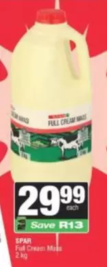 Spar - Full Cream Maiz