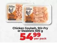 Chicken Goulash, Stir-Fry or Steaklets