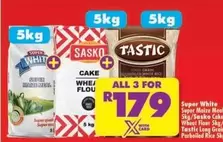 SASKO - Super Maize Meal, Cake Wheat Flour, Long Grain Purbolled Rice