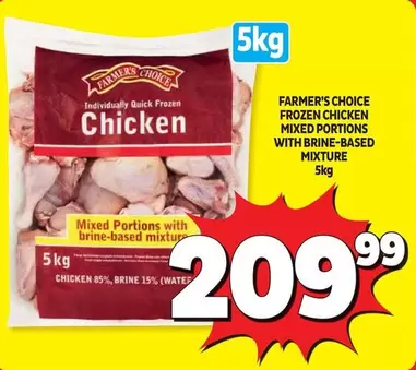 Farmer's Choice - FROZEN CHICKEN MIXED PORTIONS WITH BRINE-BASED MIXTURE