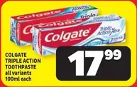 Colgate - TRIPLE ACTION TOOTHPASTE