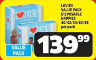 Lovies - VALUE PACK DISPOSABLE NAPPIES
