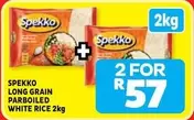 Spekko - LONG GRAIN PARBOILED WHITE RICE 2kg