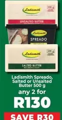 Ladismith - Spredo, Salted or Unsalted Butter