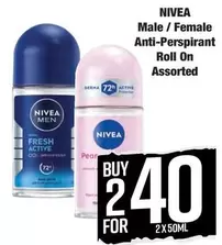 Nivea - Male / Female Anti-Perspirant Roll On