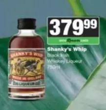 Shanky's Whip Black Irish Whiskey Liqueur