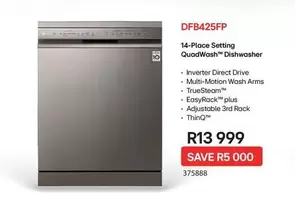 LG - DFB425FP QuadWash Dishwasher