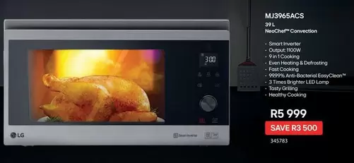 LG - MJ3965ACS NeoChef Convection Microwave