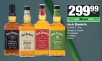 Jack Daniel's - Old No.7, Fire, Honey or Apple Tennessee Whiskey