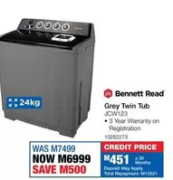 Total - Grey Twin Tub JCW123