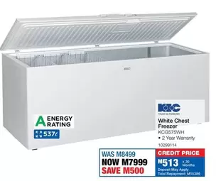 KIC - White Chest Freezer KCG575WH