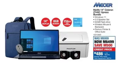 Mecer - Celeron Z140C Xpress Bundle