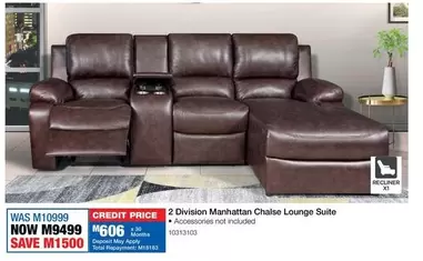 Total - 2 Division Manhattan Chaise Lounge Suite