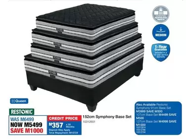 Restonic - 152cm Symphony Base Set