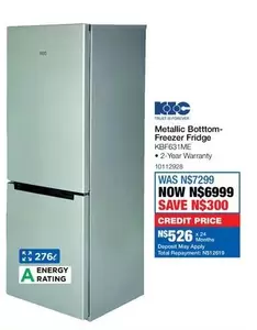 KIC - Metallic Bottom-Freezer Fridge KBF631ME