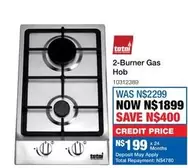 Total - 2-Burner Gas Hob 10312389