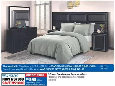 Total - 2-Piece Casablanca Bedroom Suite