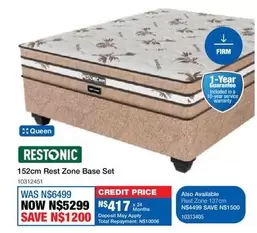 Restonic - 152cm Rest Zone Base Set