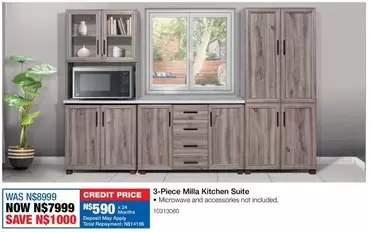 Total - 3-Piece Milla Kitchen Suite