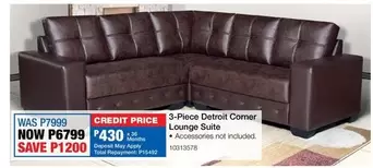 Total - 3-Piece Detroit Corner Lounge Suite