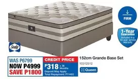 Sealy - 152cm Grande Base Set 10012512