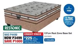 Restonic - 137cm Rest Zone Base Set 10313405