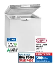 Defy - White Chest Freezer DMF470 10016010