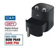 Defy - Digital Airfryer DAC2347MBG