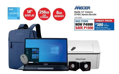 Mecer - Mytlite 14" Celeron Z140C Xpress Bundle