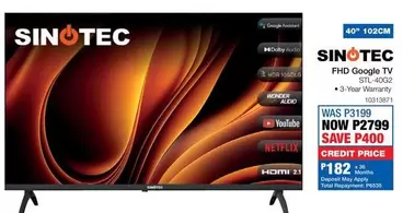 Sinotec - FHD Google TV STL-4002