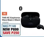 jbl - TWS NC Earphones Wave Beam 2 Black 10302067