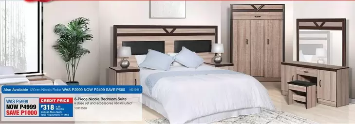 Total - 3-Piece Nicole Bedroom Suite