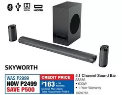Skyworth - 5.1 Channel Sound Bar SS586