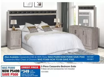 Total - 2-Piece Cassandra Bedroom Suite