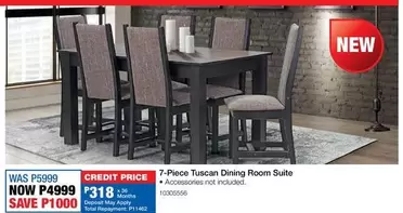 Total - 7-Piece Tuscan Dining Room Suite