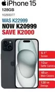 Apple - iPhone 15 128GB 10293077